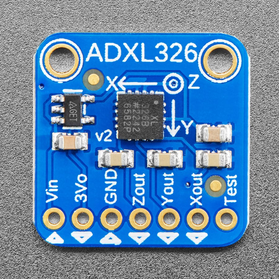 ADXL326 - 5V ready triple-axis accelerometer (+-16g analog out) - The Pi Hut