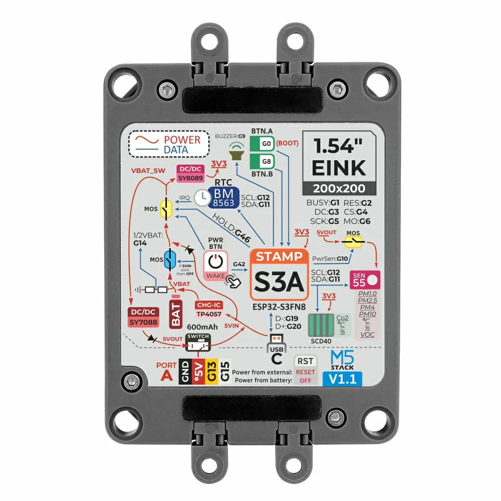 Air Quality Kit v1.1 with M5StampS3A (SEN55, SCD40) by M5Stack - The Pi Hut