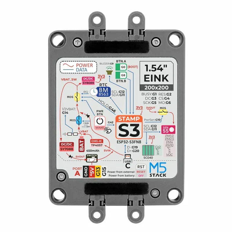 Air Quality Kit with M5StampS3 (SEN55, SCD40) - The Pi Hut