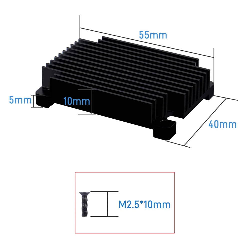 Aluminium CNC Heatsink for Raspberry Pi Compute Module 5 by 52Pi - The Pi Hut