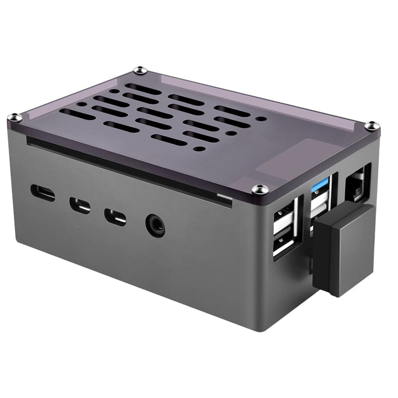Aluminium NAS Case for Pi 4 with Quiet Cooling Fan - The Pi Hut