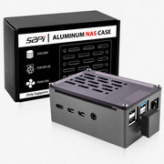 Aluminium NAS Case for Pi 4 with Quiet Cooling Fan - The Pi Hut