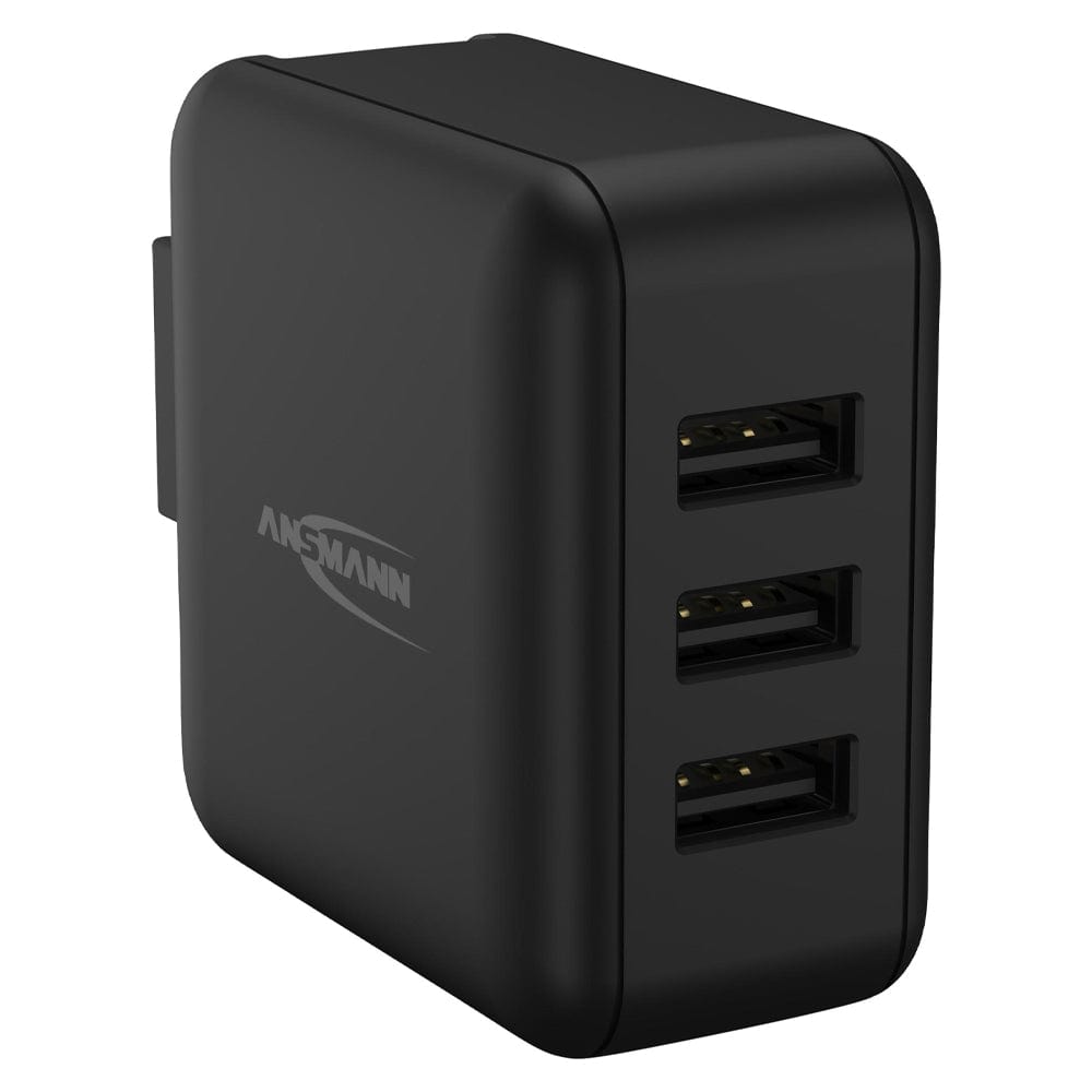 ANSMANN 3-Port USB Travel Charger - 5V 3A (15W) - The Pi Hut