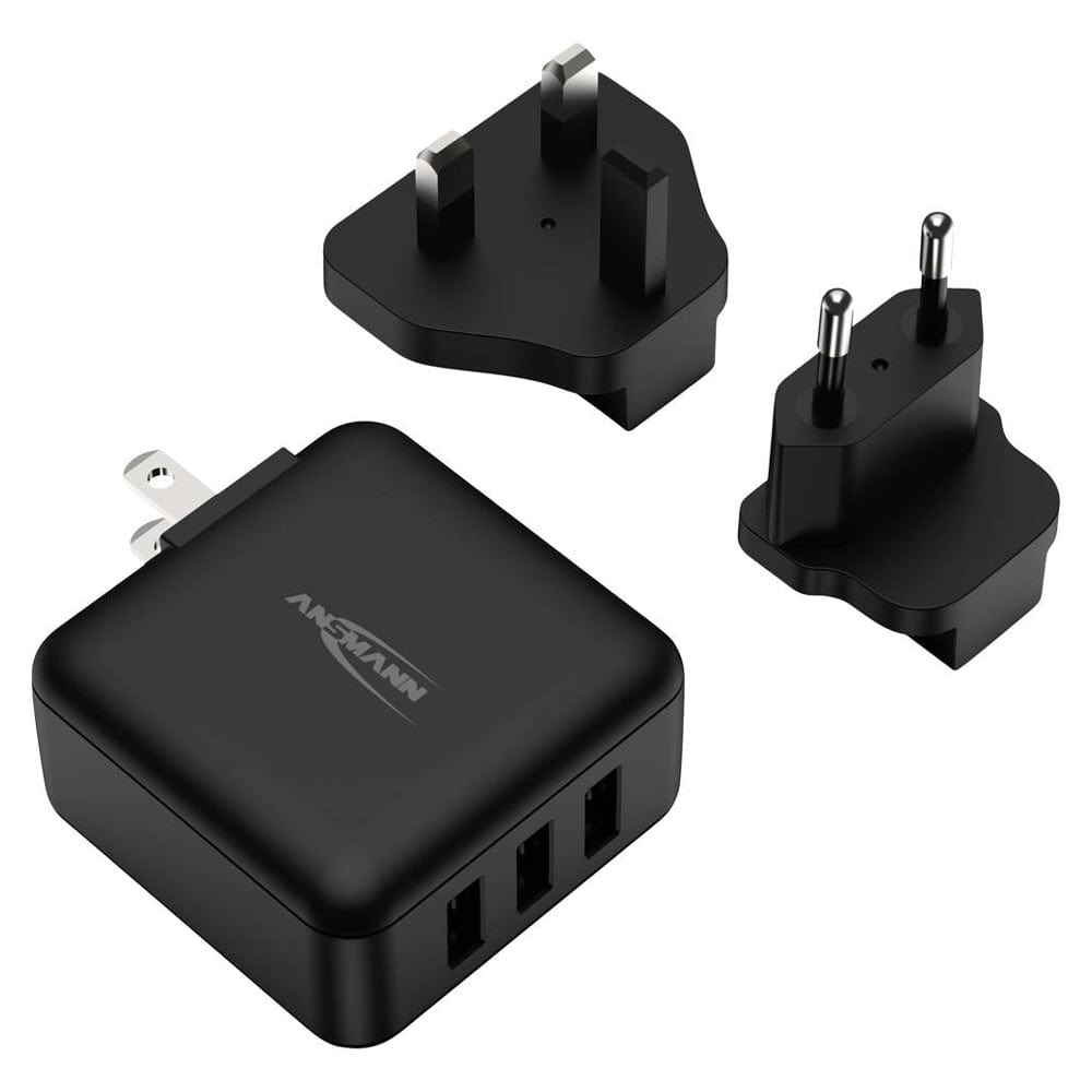 ANSMANN 3-Port USB Travel Charger - 5V 3A (15W) - The Pi Hut