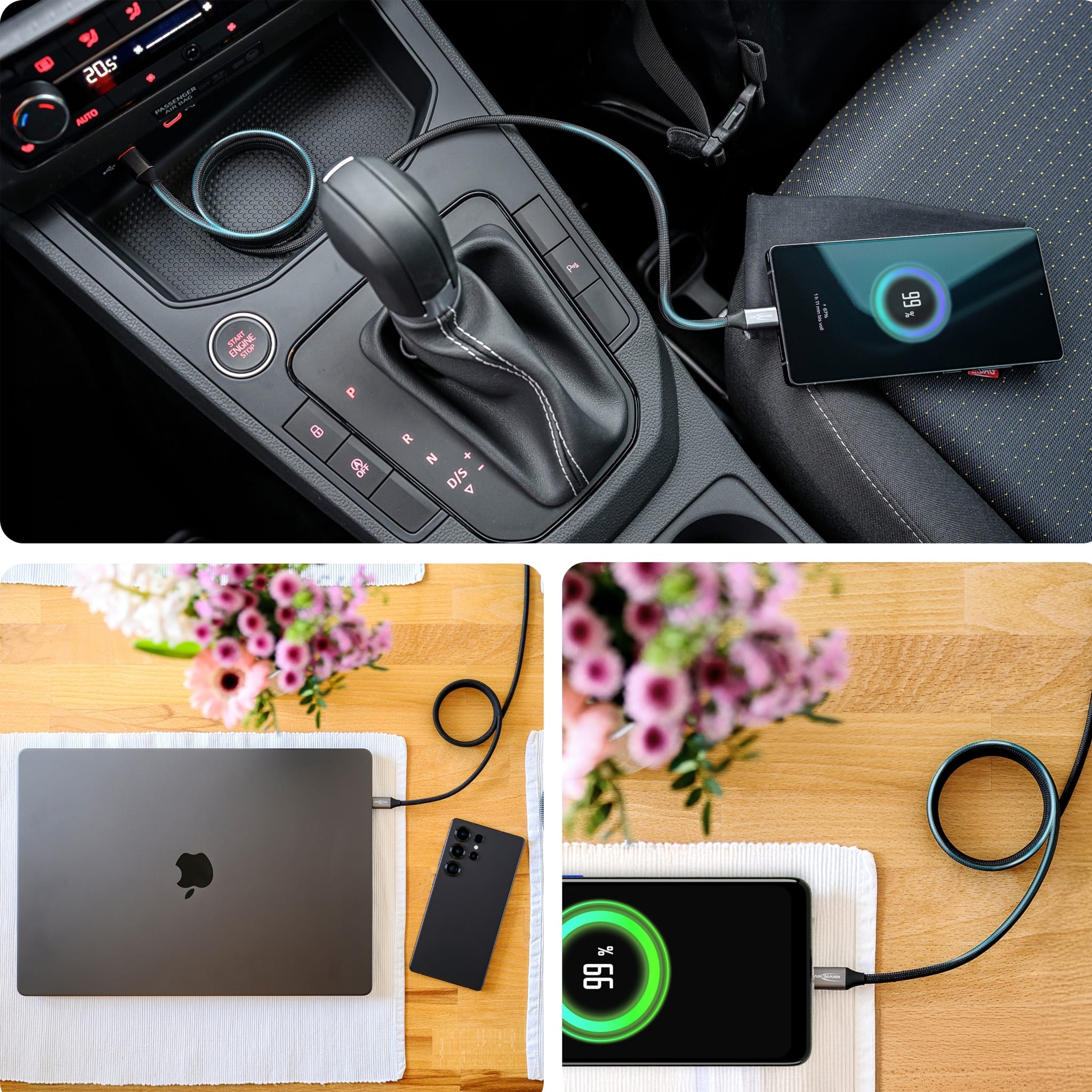 ANSMANN Magnetic USB-C to USB-C Cable - 120cm by ANSMANN - The Pi Hut