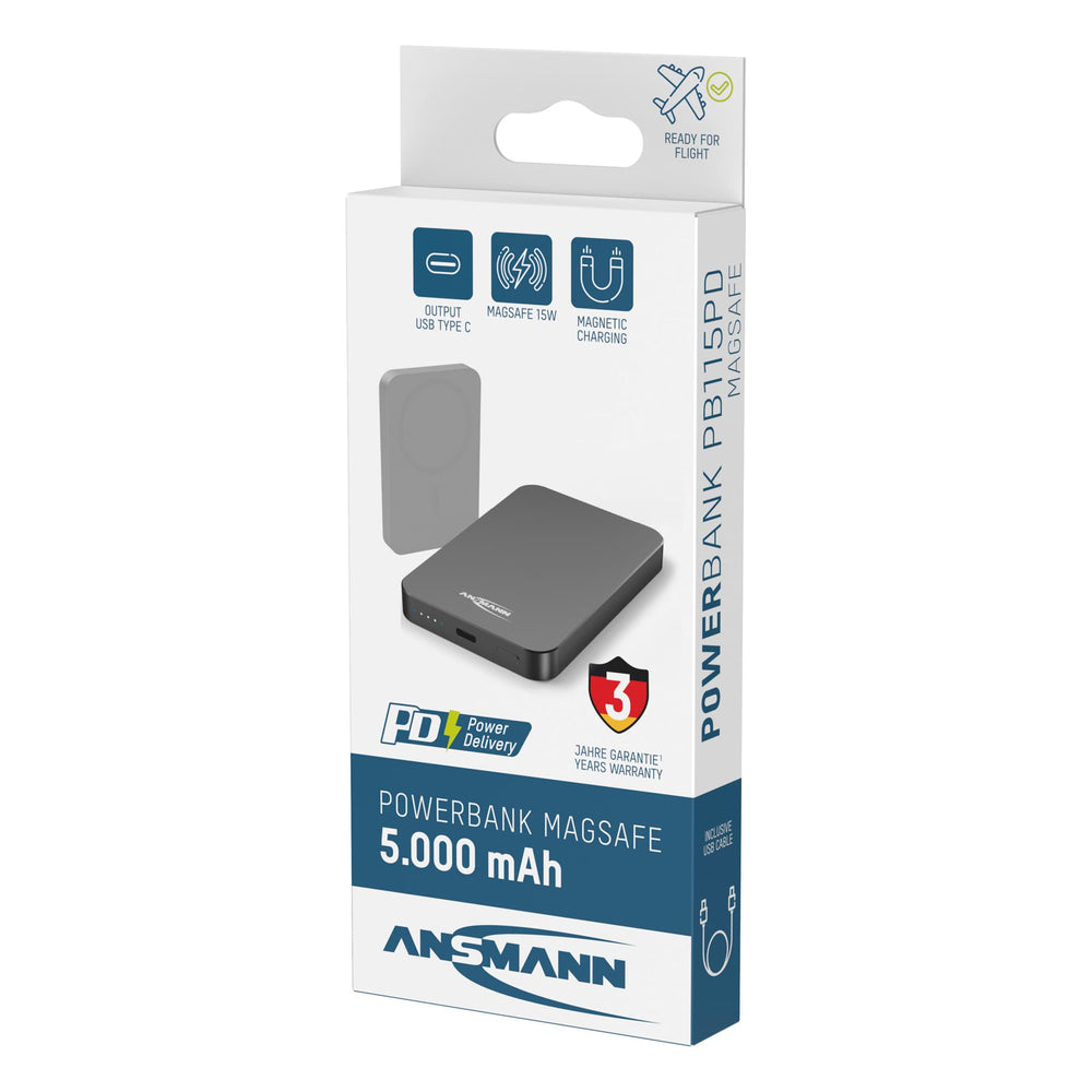 Ansmann PB115PD MagSafe 5000mA by ANSMANN - The Pi Hut