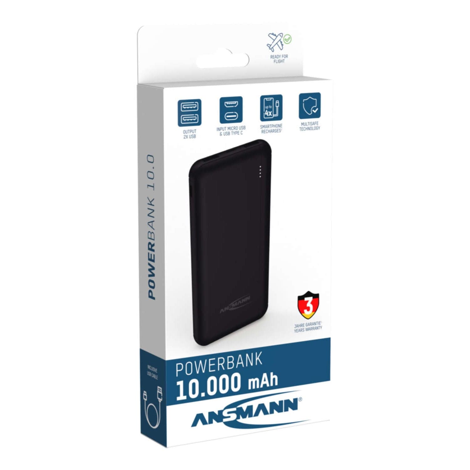 ANSMANN PB212 10,000mAh Power Bank - The Pi Hut