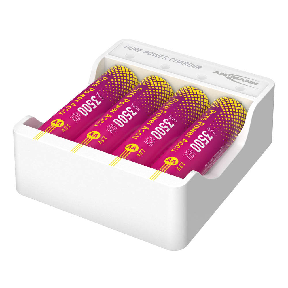 Ansmann Pure Power Combo - 4 x AA Batteries + Charging Module by ANSMANN - The Pi Hut