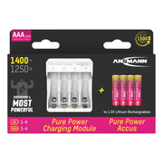 Ansmann Pure Power Combo - 4 x AAA Batteries + Charging Module by ANSMANN - The Pi Hut