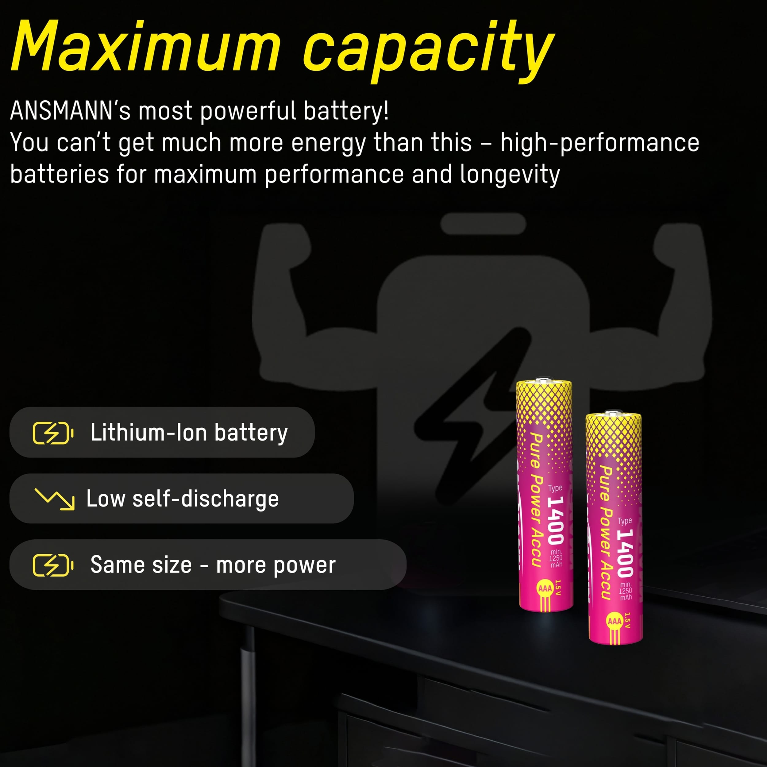 Ansmann Pure Power Combo - 4 x AAA Batteries + Charging Module by ANSMANN - The Pi Hut