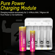 Ansmann Pure Power Combo - 4 x AAA Batteries + Charging Module by ANSMANN - The Pi Hut