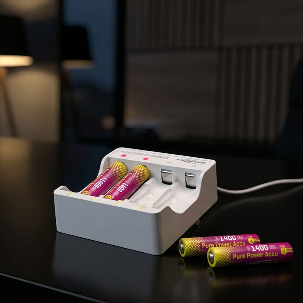 Ansmann Pure Power Combo - 4 x AAA Batteries + Charging Module by ANSMANN - The Pi Hut