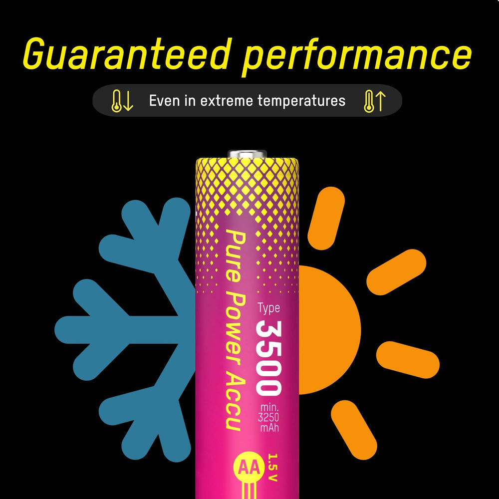 Ansmann Pure Power Li-Ion Batteries - AA 1.5V 3500mAh - Pack of 4 by ANSMANN - The Pi Hut