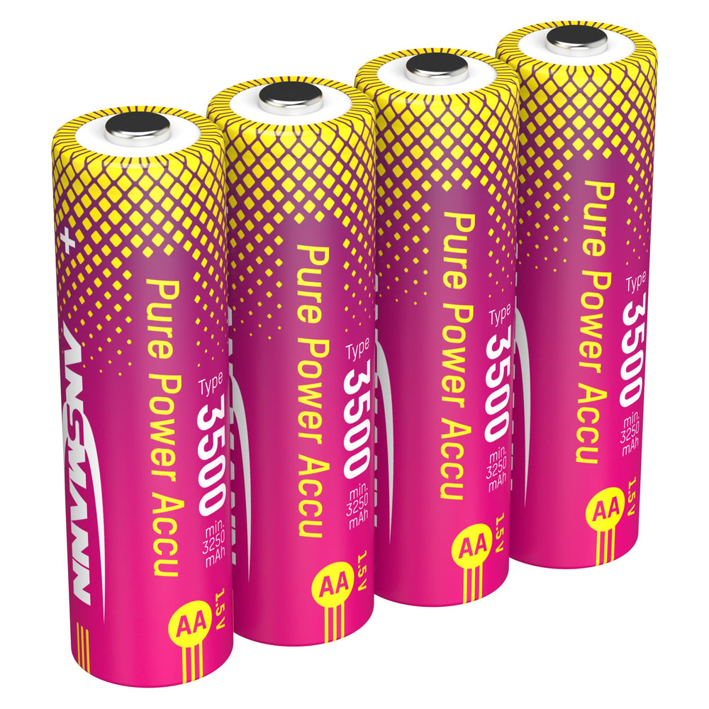 Ansmann Pure Power Li-Ion Batteries - AA 1.5V 3500mAh - Pack of 4 by ANSMANN - The Pi Hut