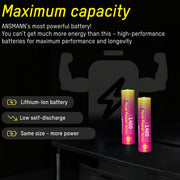Ansmann Pure Power Li-Ion Batteries - AAA 1.5V 1400mAh - Pack of 4 by ANSMANN - The Pi Hut