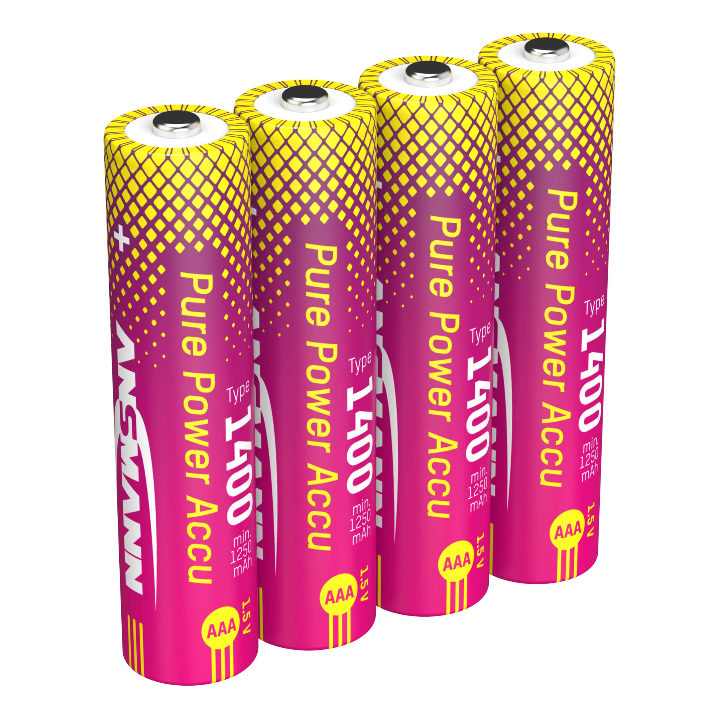 Ansmann Pure Power Li-Ion Batteries - AAA 1.5V 1400mAh - Pack of 4 by ANSMANN - The Pi Hut