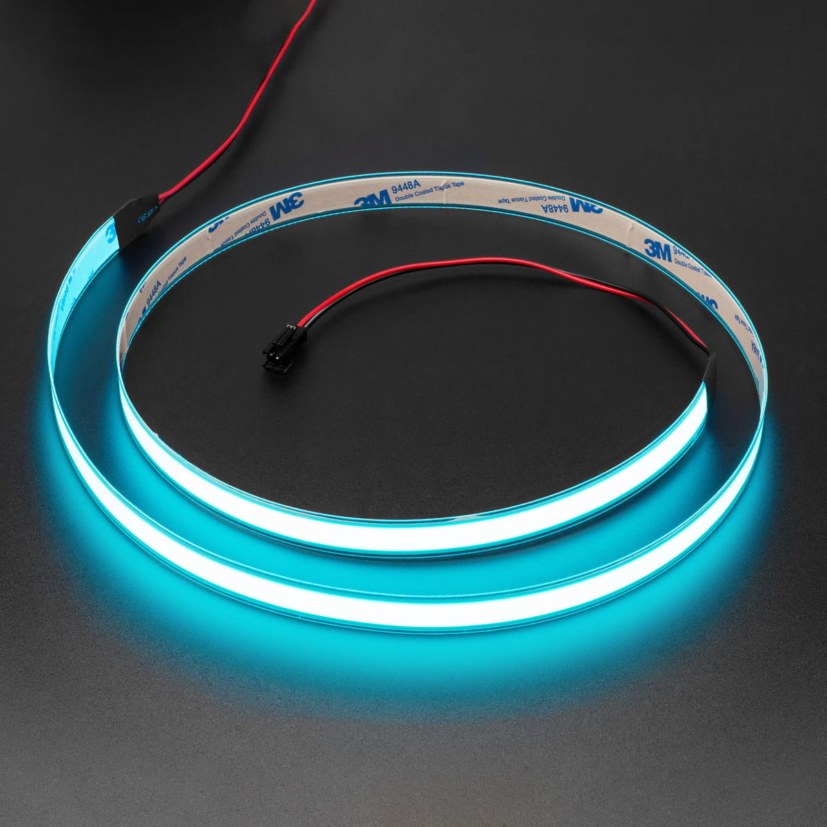 Aqua Electroluminescent (EL) Tape Strip - 100cm w/two connectors by Adafruit - The Pi Hut