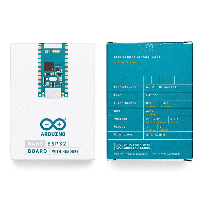 Arduino Visa Arduino Nano ESP32 (with headers) - The Pi Hut