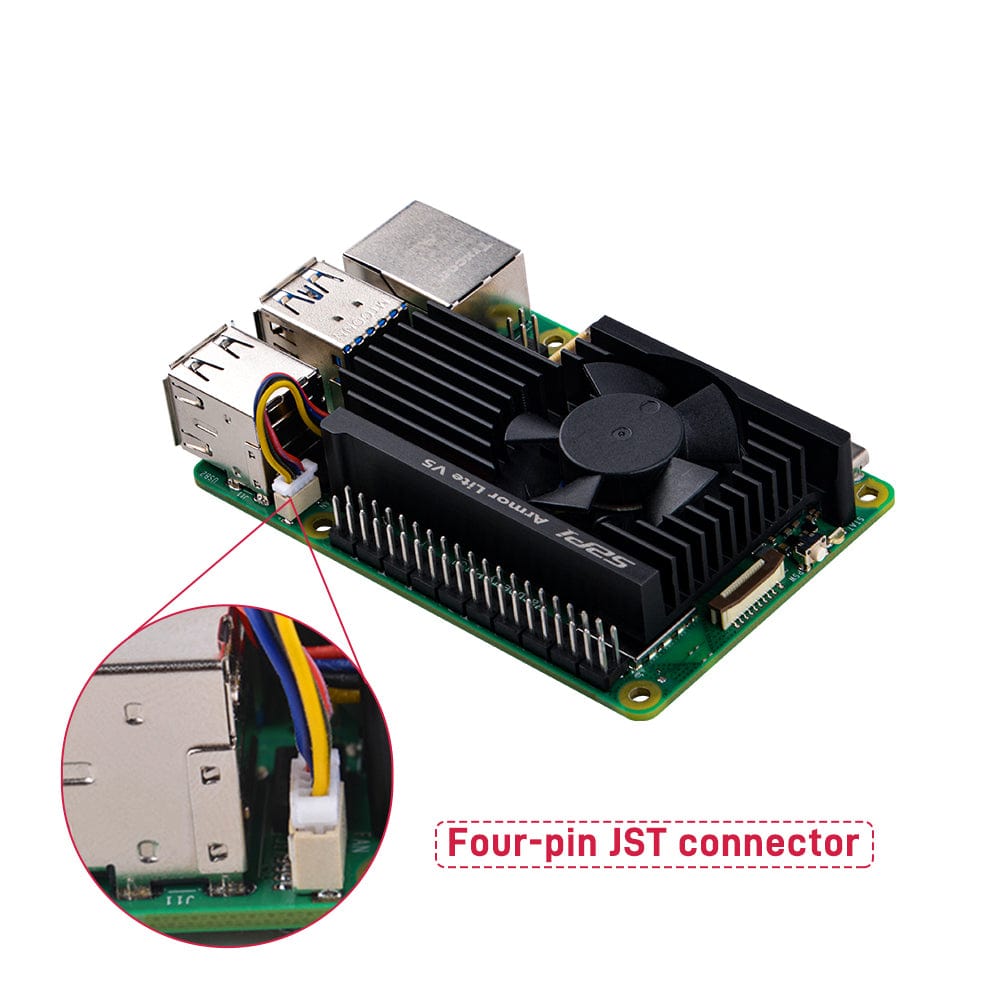 Armor Lite V5 Heatsink With 3510 Fan For Raspberry Pi 5 - The Pi Hut