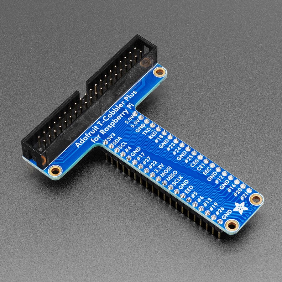 Assembled Pi T-Cobbler Plus - GPIO Breakout (Pi A+, B+, Pi 2/3/4/5, Zero) - The Pi Hut