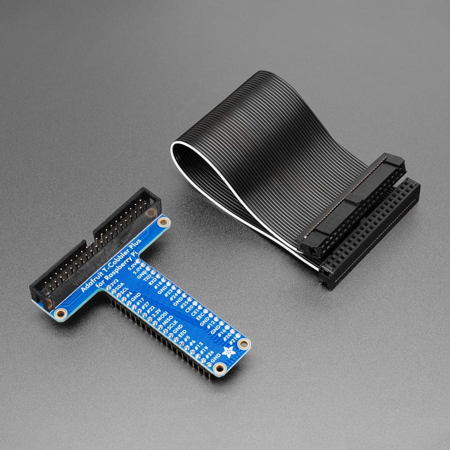 Assembled Pi T-Cobbler Plus - GPIO Breakout (Pi A+, B+, Pi 2/3/4/5, Zero) - The Pi Hut