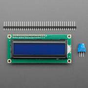 Assembled Standard LCD 16x2 + extras - White on Blue by Adafruit - The Pi Hut