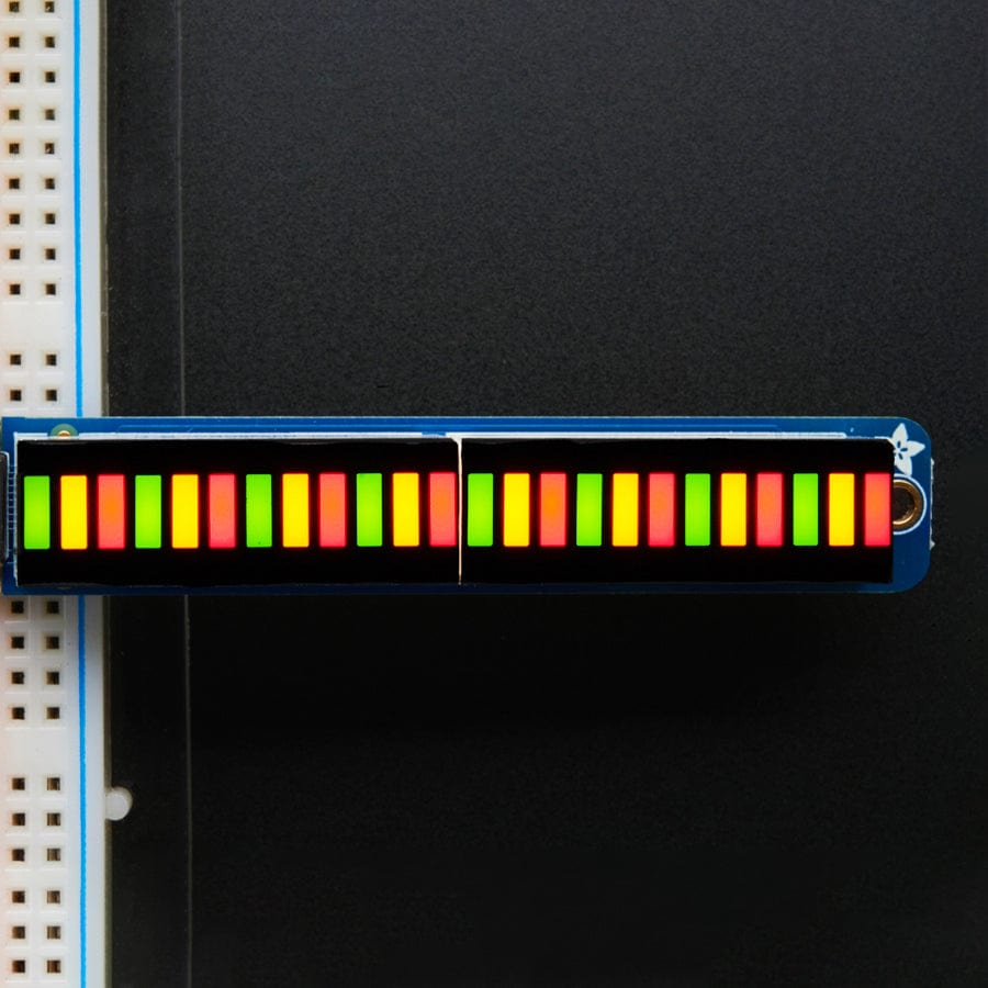 Bi-Color (Red/Green) 24-Bar Bargraph w/I2C Backpack Kit - The Pi Hut