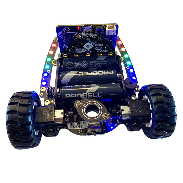 Micro Bit Racing Robota BitBot PRO Intelligent Robot for micro:bit - The Pi Hut