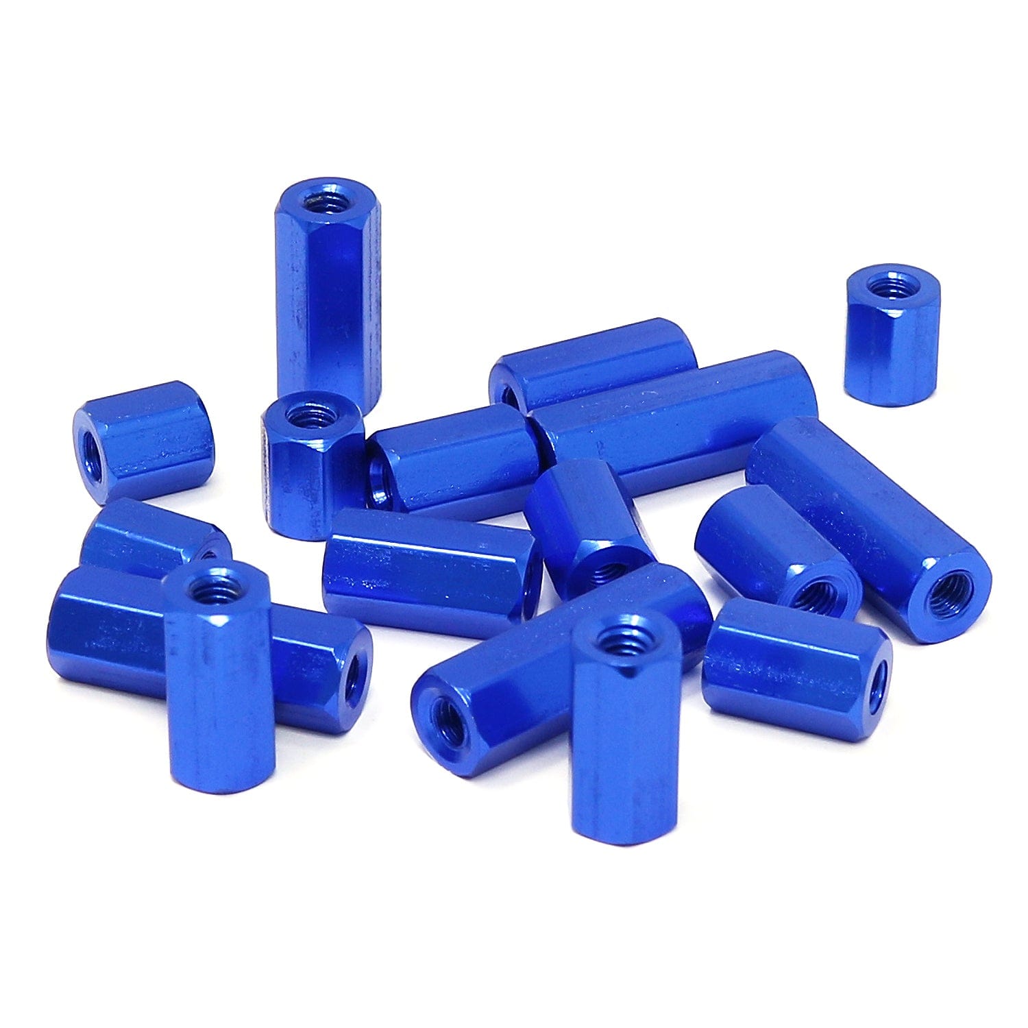 Blue Anodised Aluminium Standoff Set (4-pack) - The Pi Hut