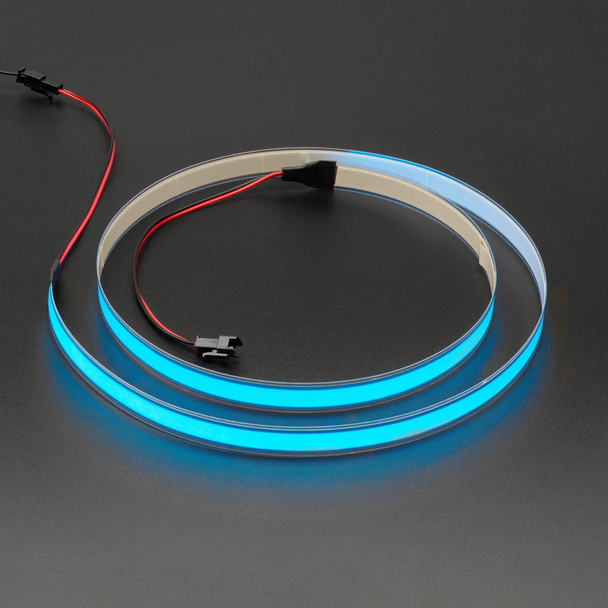 Blue Electroluminescent (EL) Tape Strip - 100cm w/two connectors by Adafruit - The Pi Hut