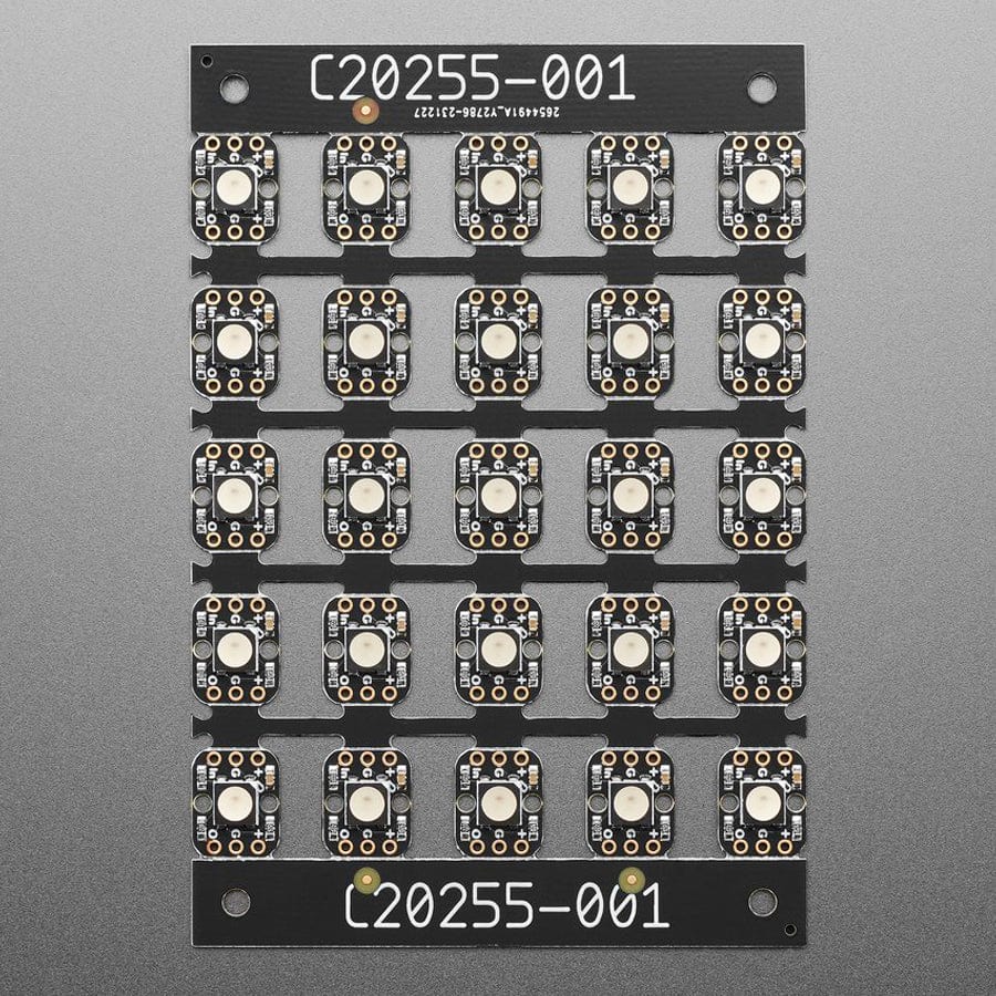 Breadboard-friendly RGB Smart NeoPixel - Sheet of 25