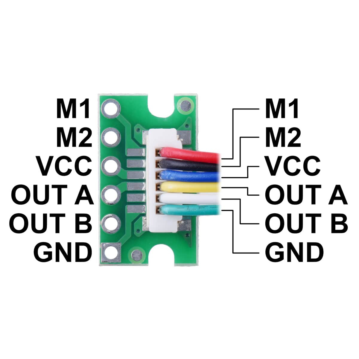 Breakout for 6-pin JST SH-Style Connector - Top Entry - The Pi Hut