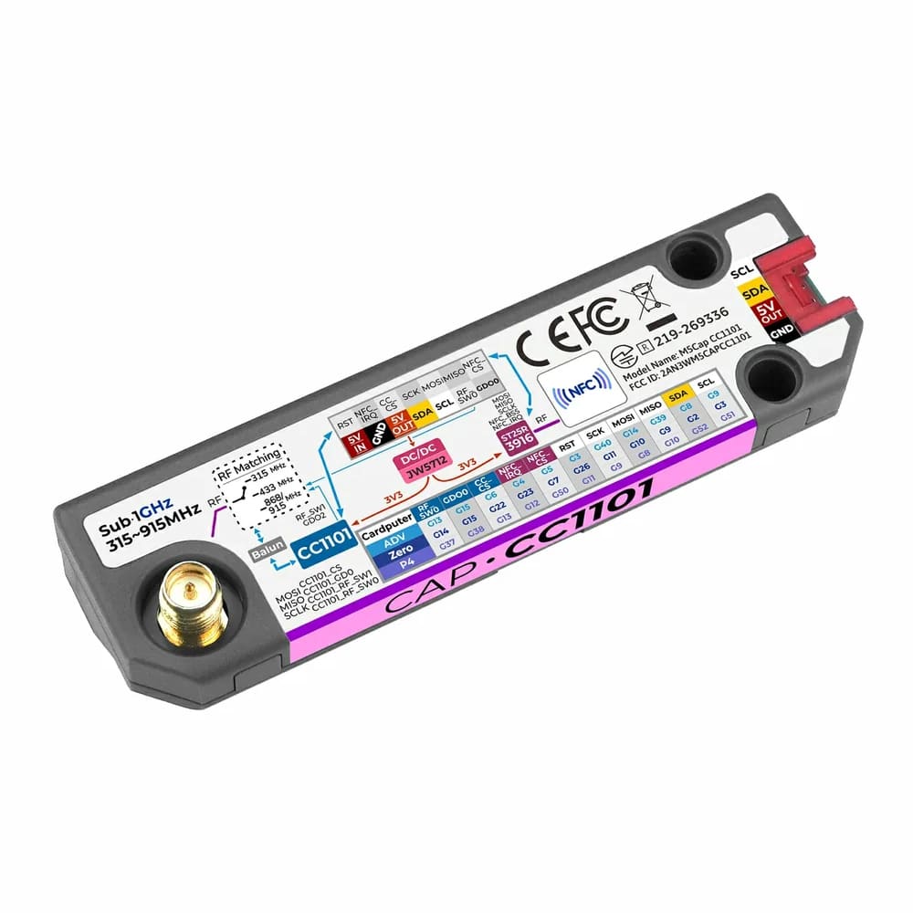 Cap CC1101 & NFC for Cardputer Adv by M5Stack - The Pi Hut