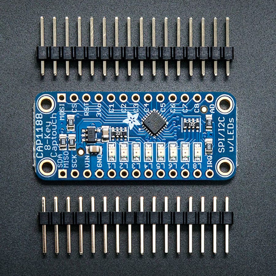 CAP1188 - 8-Key Capacitive Touch Sensor Breakout - I2C or SPI - The Pi Hut