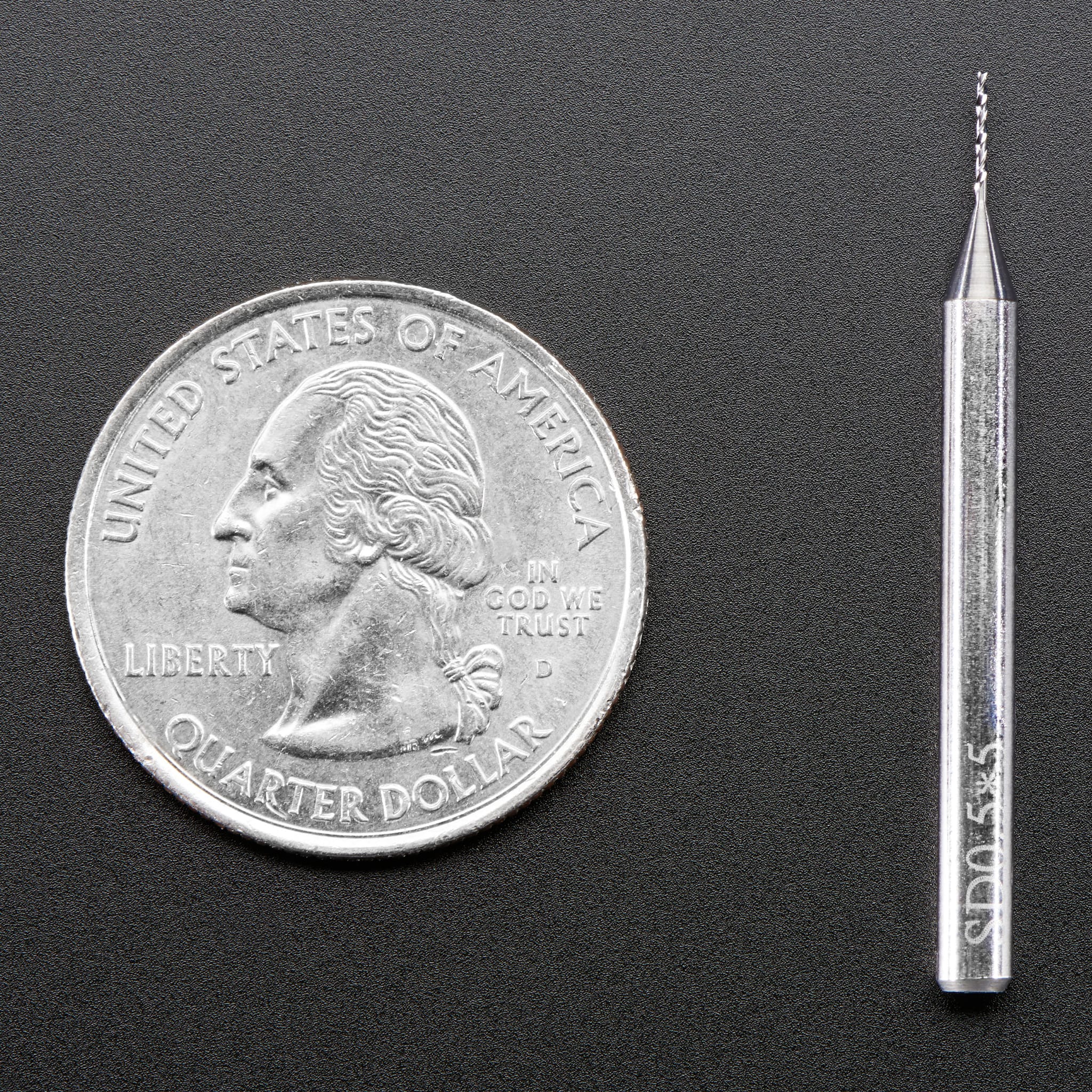 Carbide Square End Mill - 1/8" Shaft - 0.5mm Diameter by Adafruit - The Pi Hut