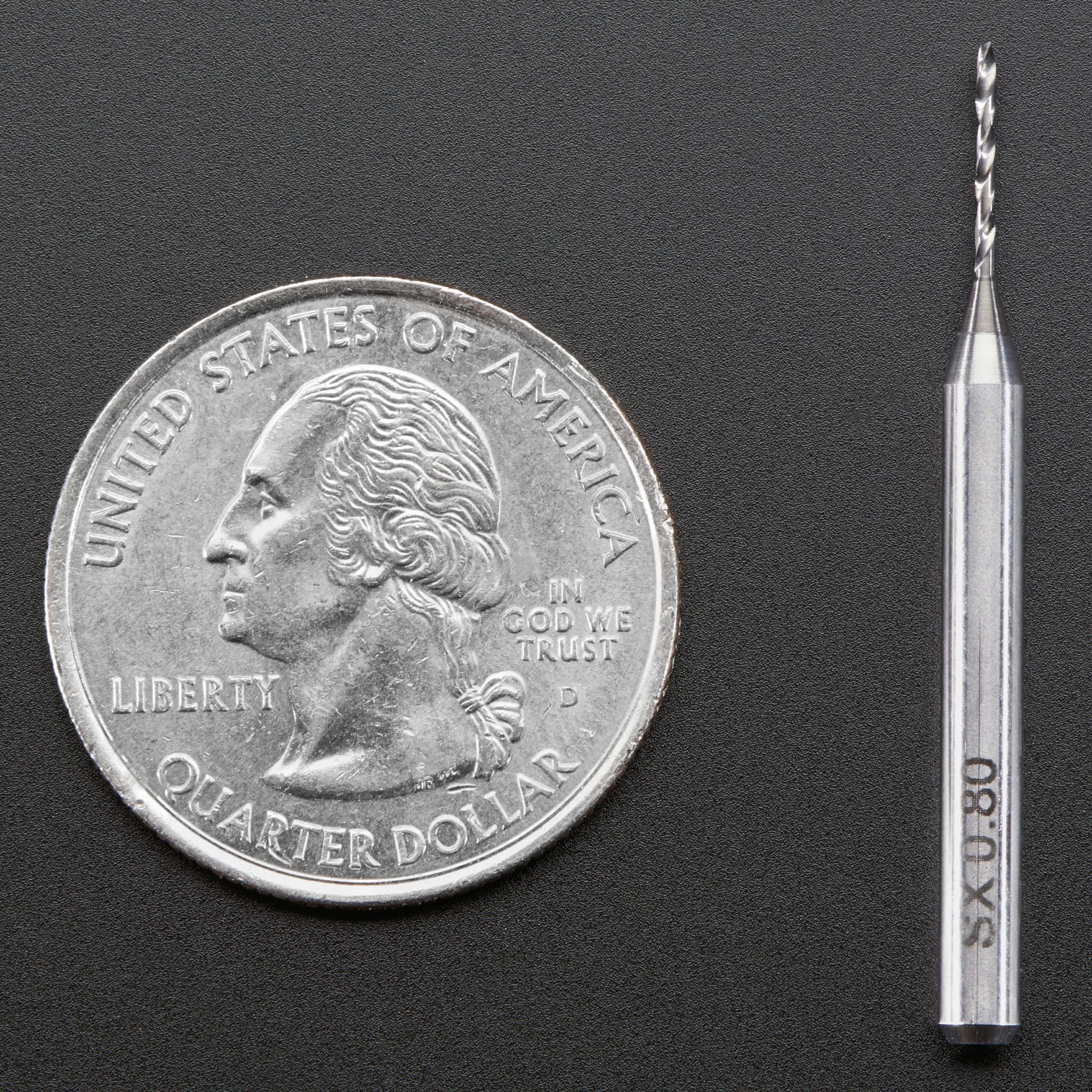 Carbide Square End Mill - 1/8" Shaft - 0.8mm Diameter by Adafruit - The Pi Hut