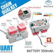 Chain Dual Key with ESP32-S3 by M5Stack - The Pi Hut