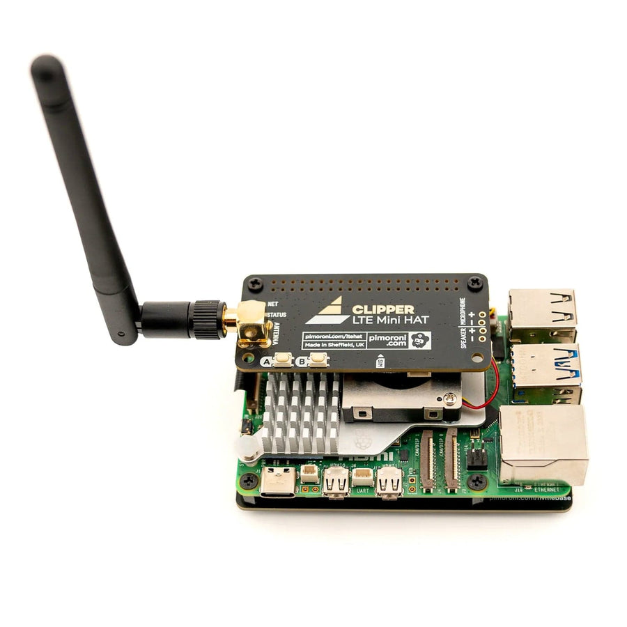 Lte Modem Raspberry Pi Clipper HAT Mini (LTE 4G for Raspberry Pi) - The Pi Hut