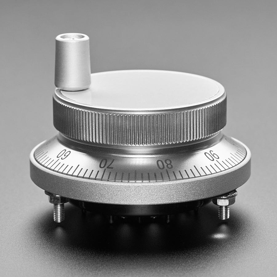 CNC Rotary Encoder - 100 Pulses per Rotation - 60mm Silver - The Pi Hut