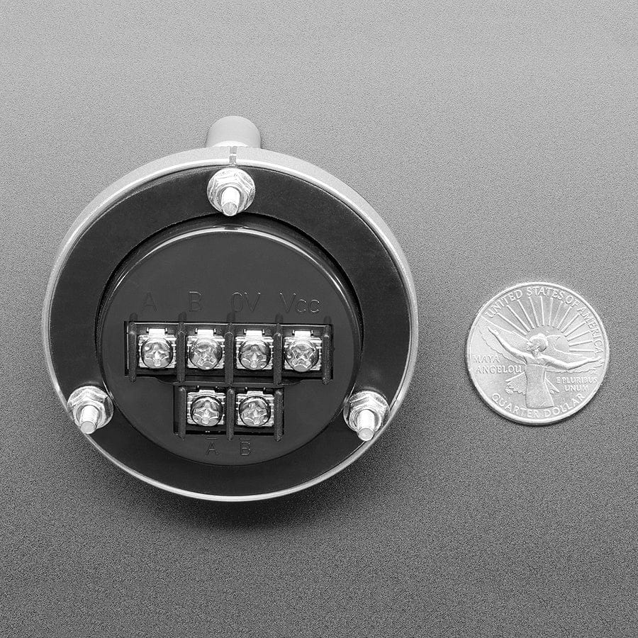 CNC Rotary Encoder - 100 Pulses per Rotation - 60mm Silver - The Pi Hut