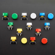 Colourful Round Tactile Button Switch Assortment - 15 pack by Adafruit - The Pi Hut