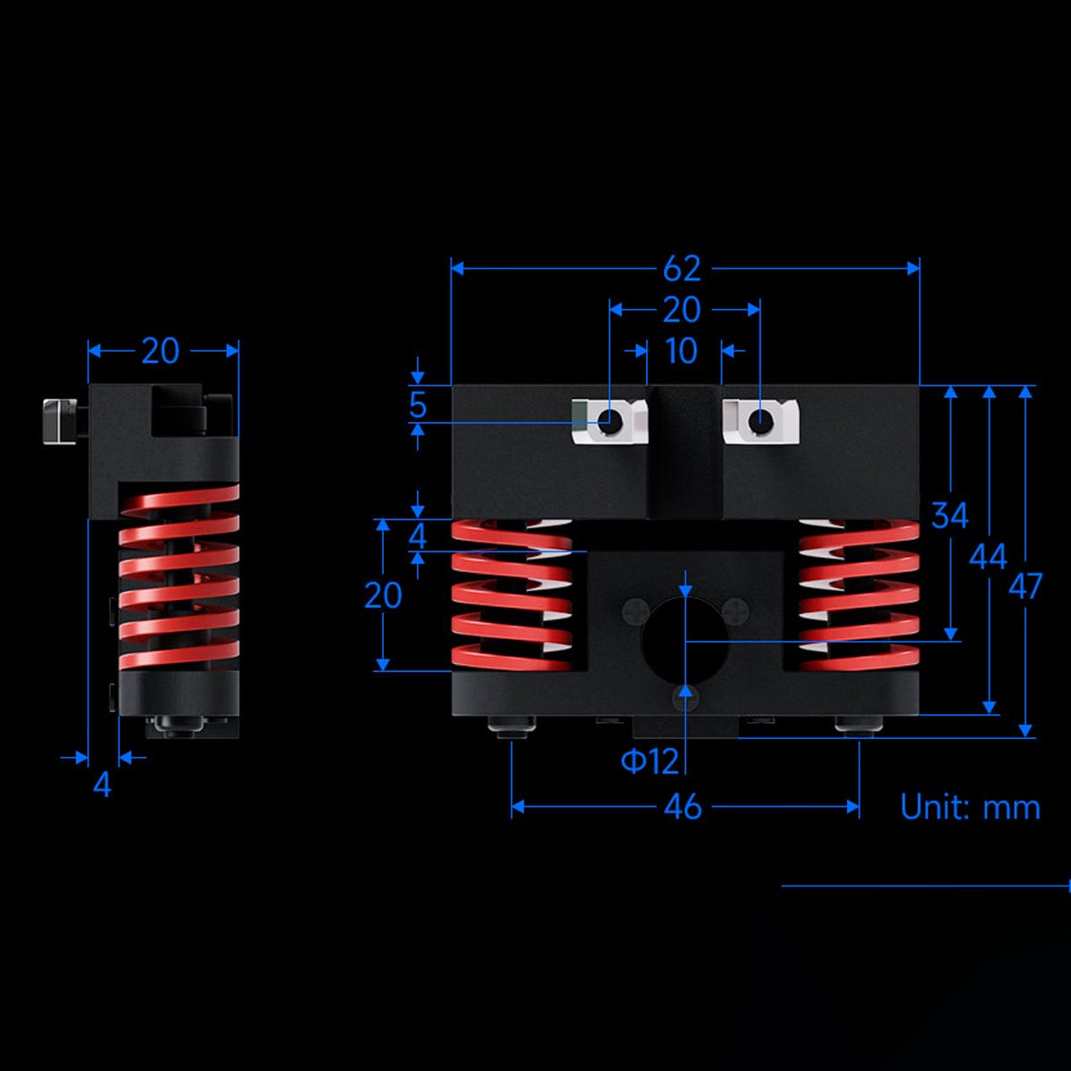 Compact UGV Suspension for DDSM115 (7.5KG Load)