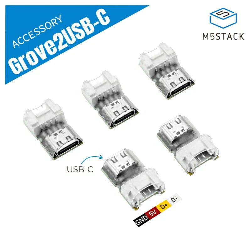 Grove to USB-C Connector (5 Pack) - The Pi Hut