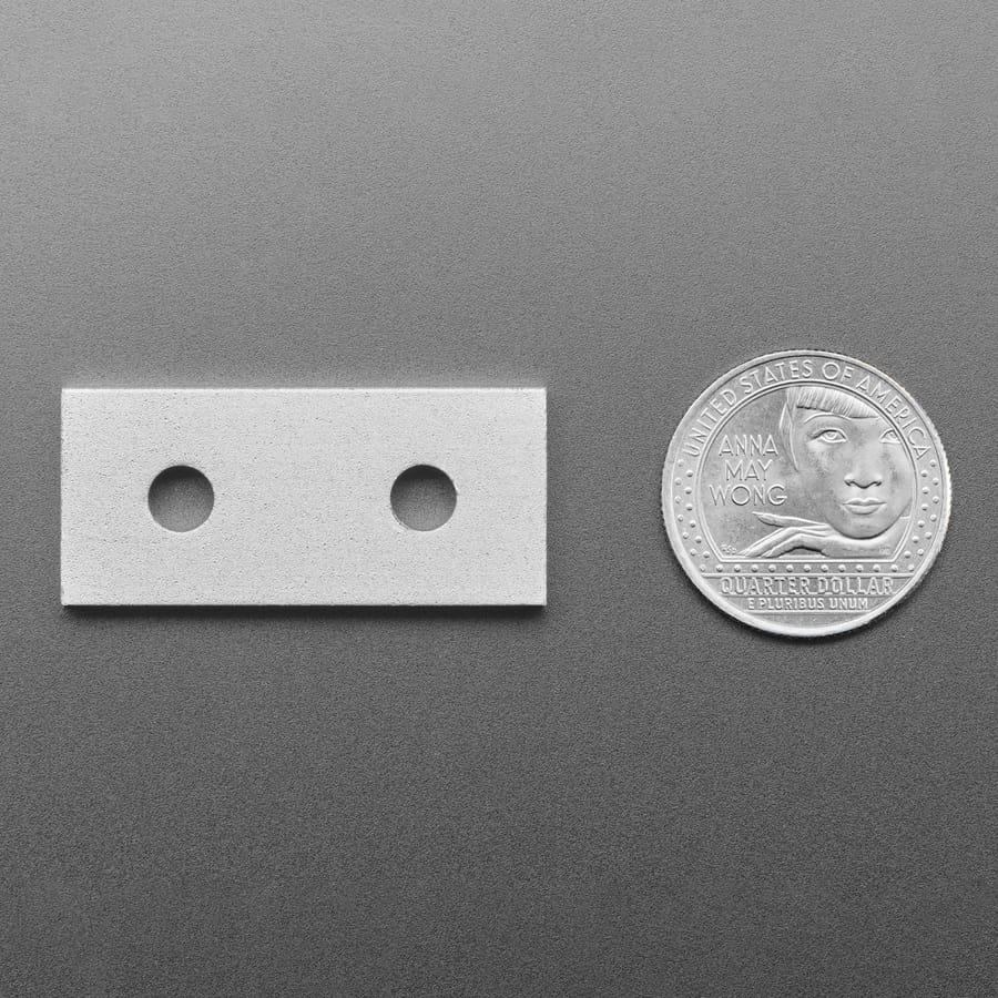 Coupling Plate - 2 Holes - 20x20 Aluminium Extrusion by Adafruit - The Pi Hut