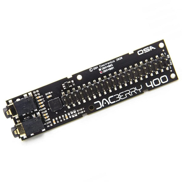 Carte Son DACBerry 400 S Pour Raspberry Pi 400 - Haut Résolution, Plaqué Or, Prise Casque 3,5mm - Compatible Volumio, Moode