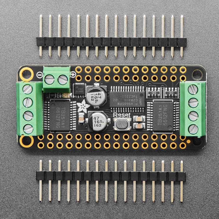 DC Motor + Stepper FeatherWing add-on for all Feather Boards by Adafruit - The Pi Hut