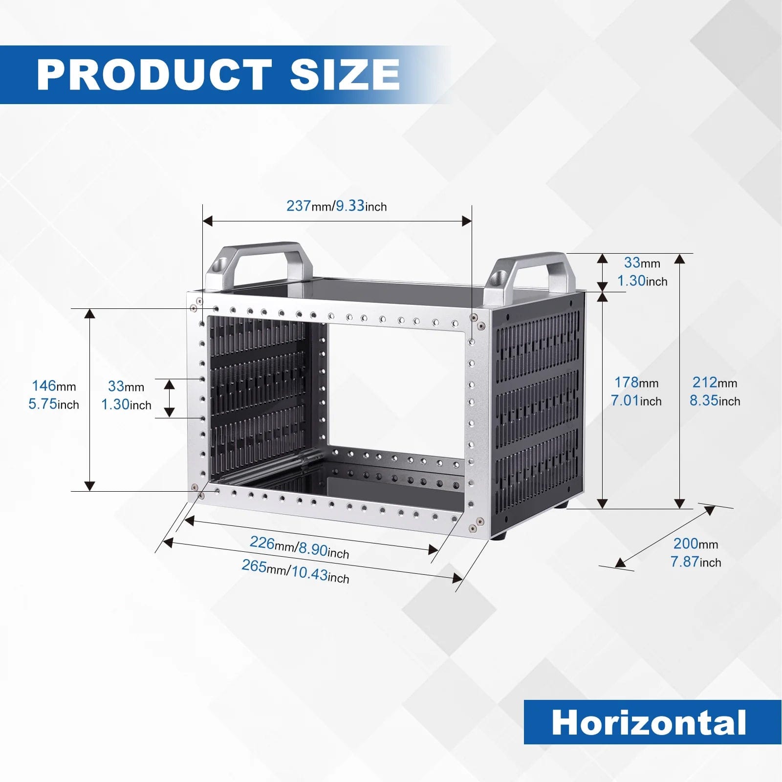 DeskPi RackMate TT - 7-10" 0.5-1U Micro Server Rack by DeskPi - The Pi Hut