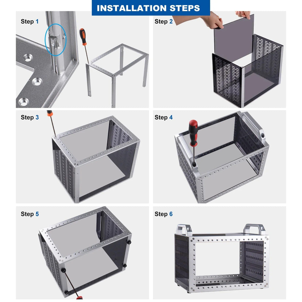 DeskPi RackMate TT - 7-10" 0.5-1U Micro Server Rack by DeskPi - The Pi Hut