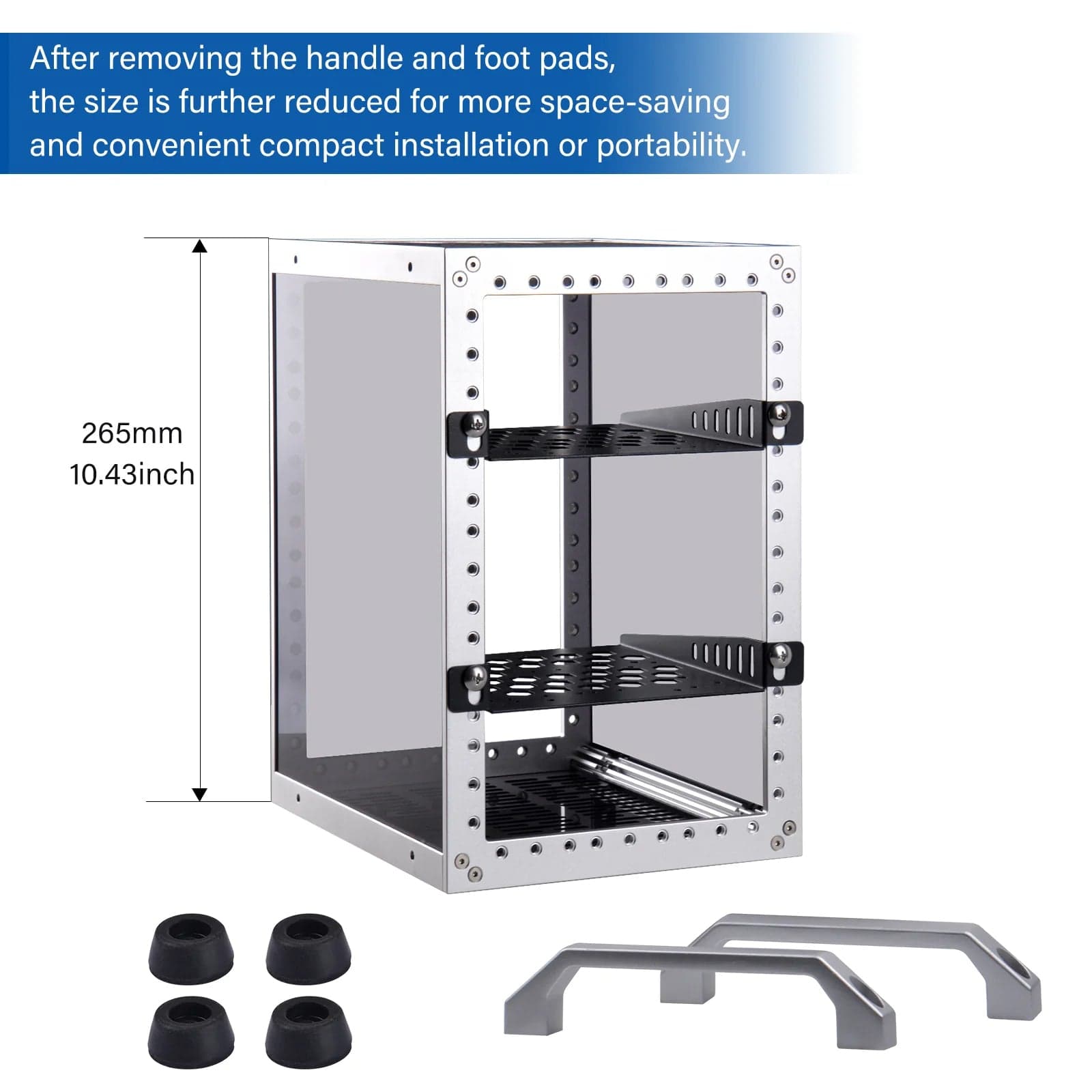 DeskPi RackMate TT - 7-10" 0.5-1U Micro Server Rack by DeskPi - The Pi Hut
