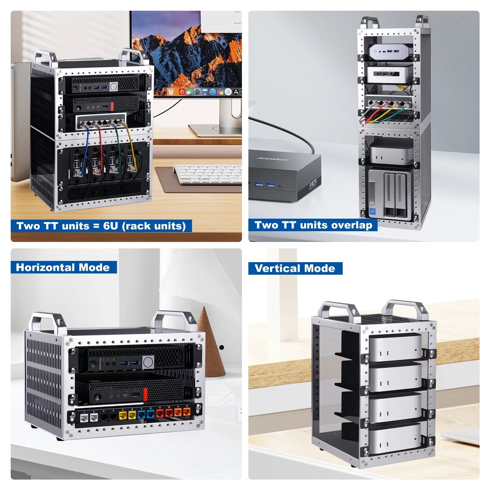 DeskPi RackMate TT - 7-10" 0.5-1U Micro Server Rack by DeskPi - The Pi Hut